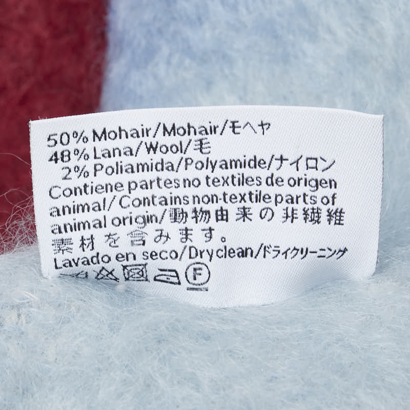 ロエベ アナグラム ストライプ マフラー マルチカラー ウール モヘア レディース LOEWE 【中古】
