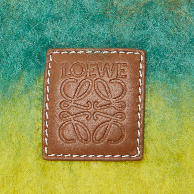 ロエベ アナグラム ストライプ マフラー マルチカラー ウール モヘア レディース LOEWE 【中古】