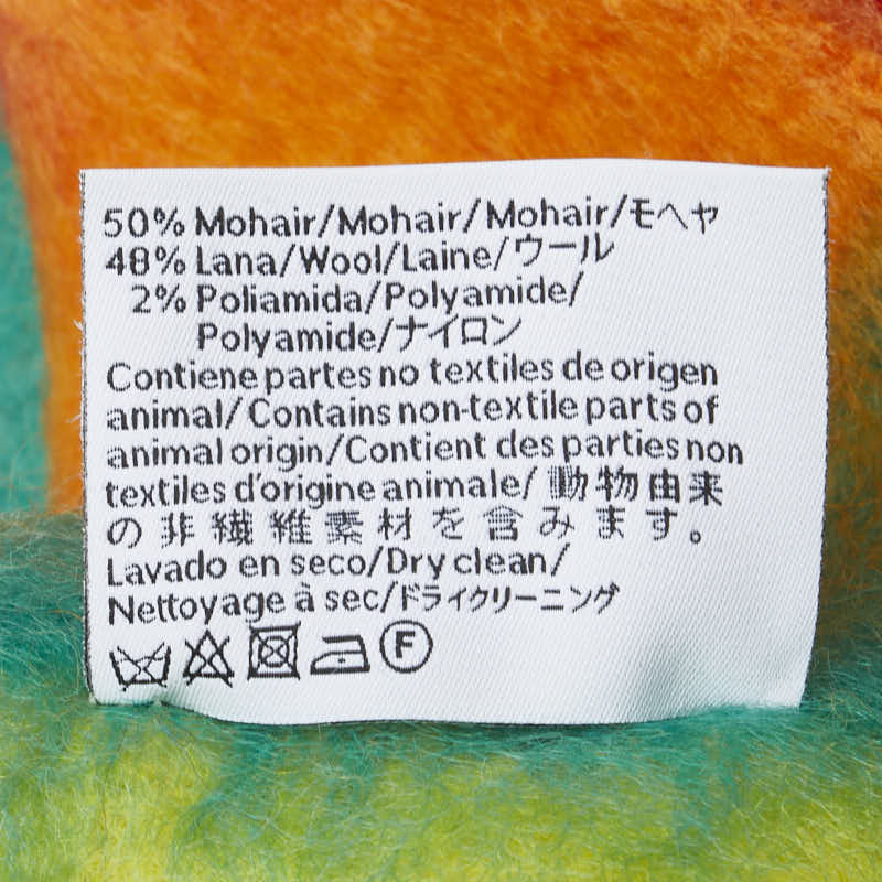 ロエベ アナグラム ストライプ マフラー マルチカラー ウール モヘア レディース LOEWE 【中古】