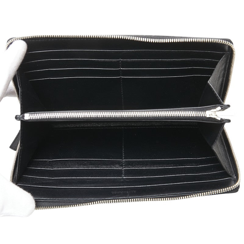 バレンシアガ Bロゴ 長財布 ブラック レザー レディース BALENCIAGA 【中古】