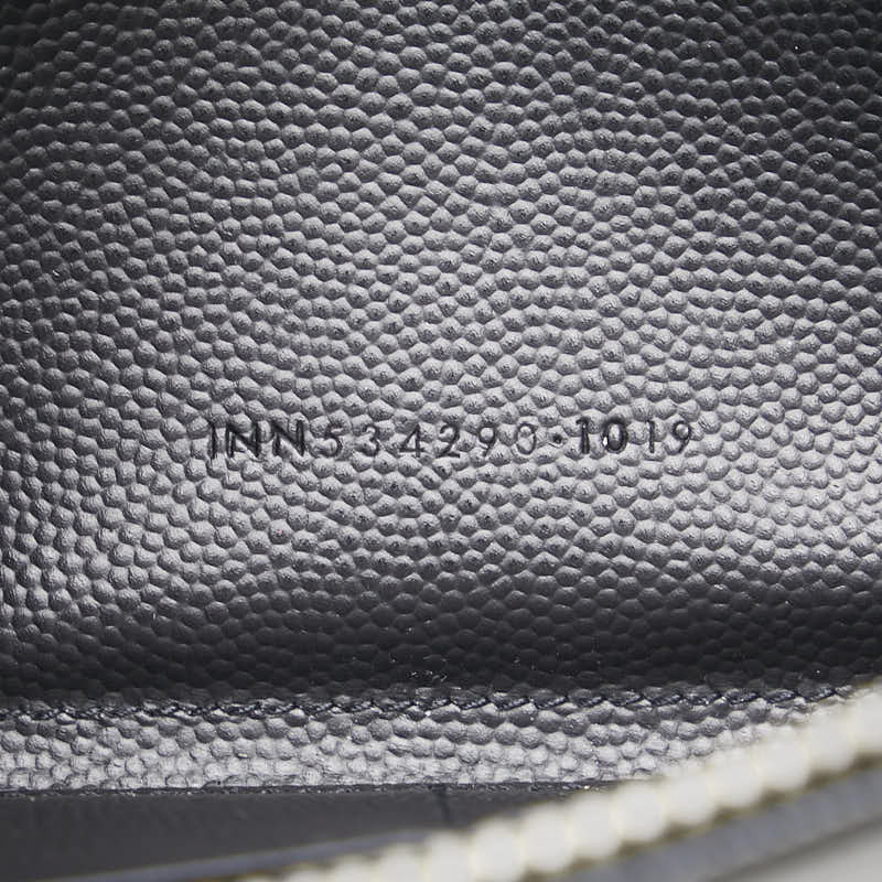 サンローラン ロゴ ラウンドファスナー長財布 ブラック レザー レディース SAINT LAURENT 【中古】