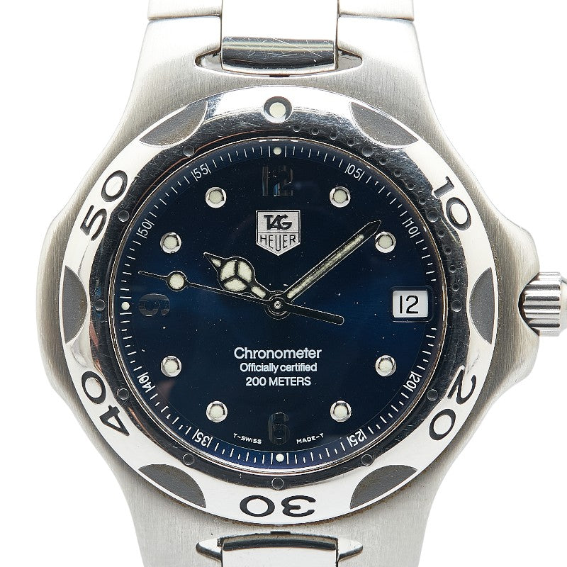 タグホイヤー キリウム クロノメーター 腕時計 WL5113 自動巻き ブルー文字盤 ステンレススチール メンズ TAG HEUER 【中古】