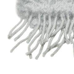 ロエベ アナグラムロゴ マフラー グレー ウール モヘヤ レディース LOEWE 【中古】