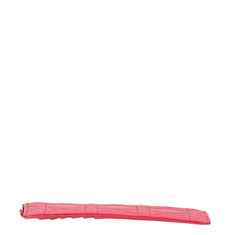 ディオール カナージュ カードケース ピンク レザー レディース Dior 【中古】