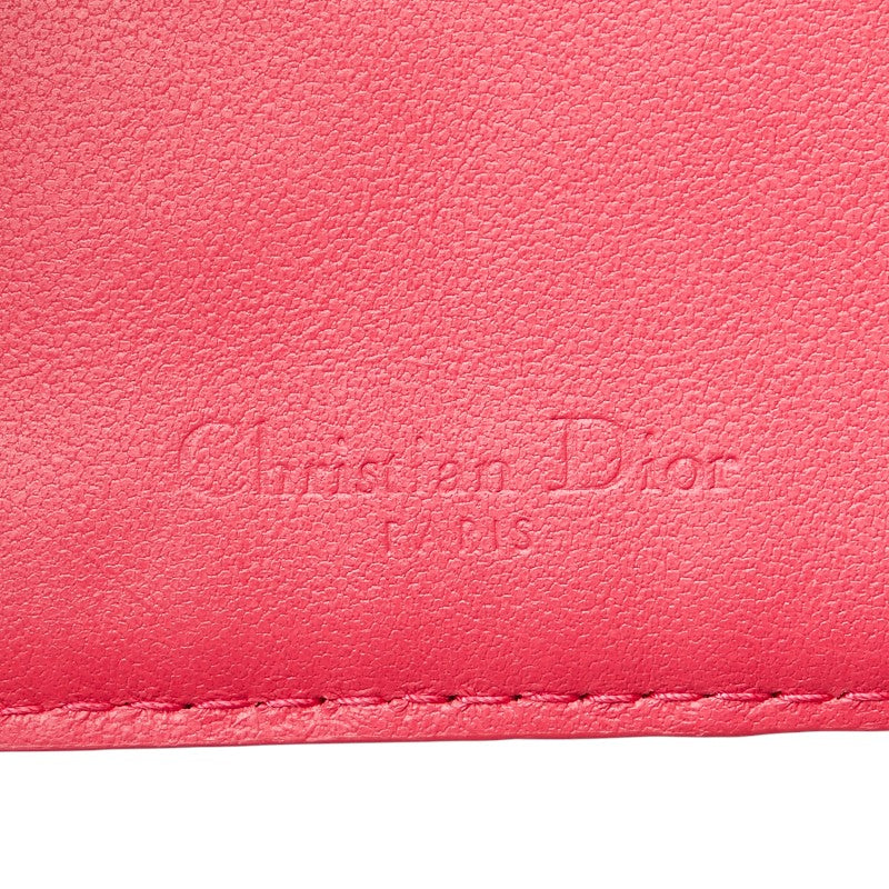 ディオール カナージュ カードケース ピンク レザー レディース Dior 【中古】