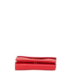 バレンシアガ ペーパー ミニウォレット 三つ折り財布 391446 レッド レザー レディース BALENCIAGA 【中古】