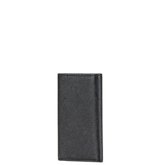 プラダ ロゴ サフィアーノ キーケース ブラック レザー レディース PRADA 【中古】