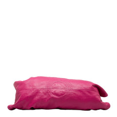 ロエベ アナグラム ナッパアイレ ハンドバッグ 011012 ピンク レザー レディース LOEWE 【中古】