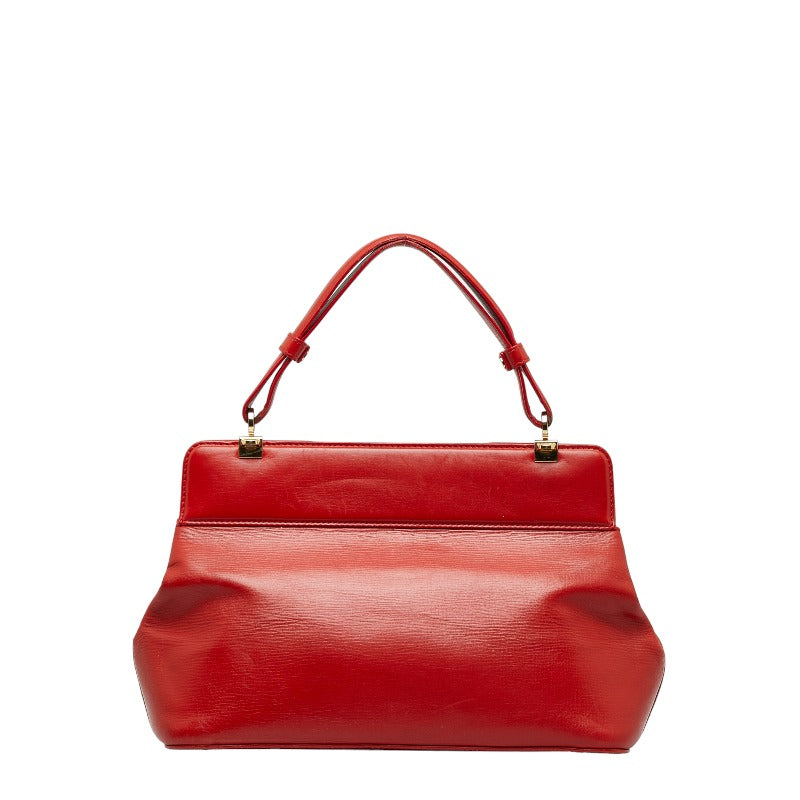 ブルガリ イザベラ ロッセリーニ ハンドバッグ ショルダーバッグ 2WAY レッド レザー レディース BVLGARI 【中古】