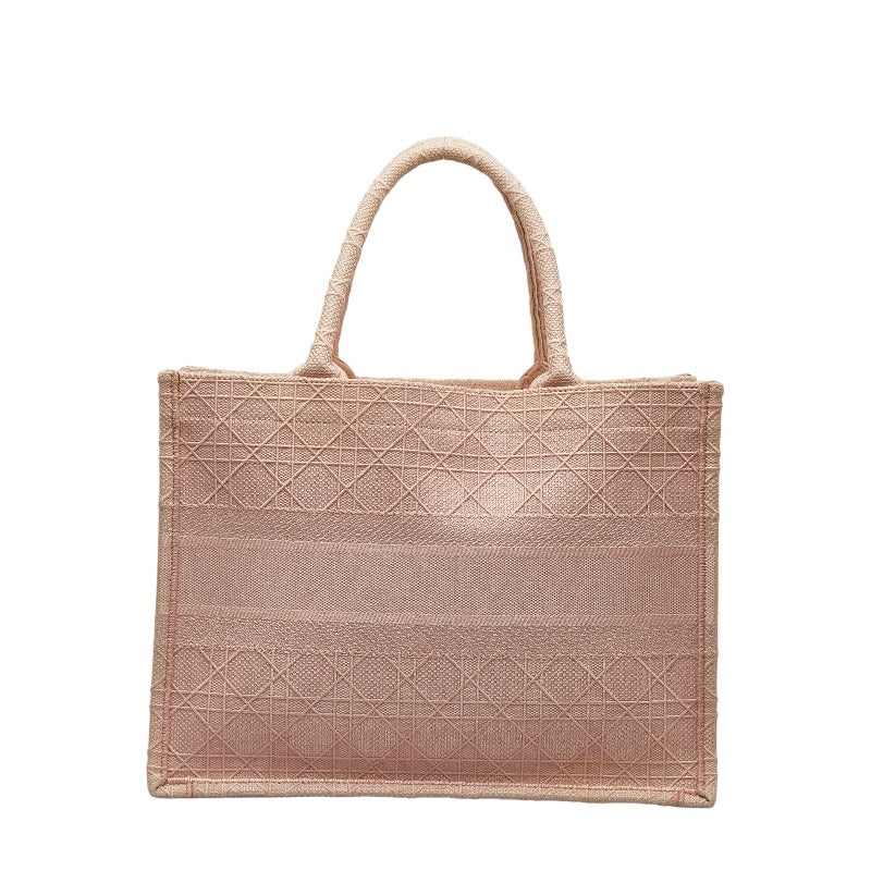 ディオール カナージュ ブックトート トートバッグ ハンドバッグ ピンク キャンバス レディース Dior 【中古】