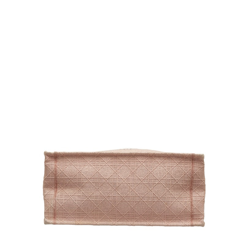 ディオール カナージュ ブックトート トートバッグ ハンドバッグ ピンク キャンバス レディース Dior 【中古】