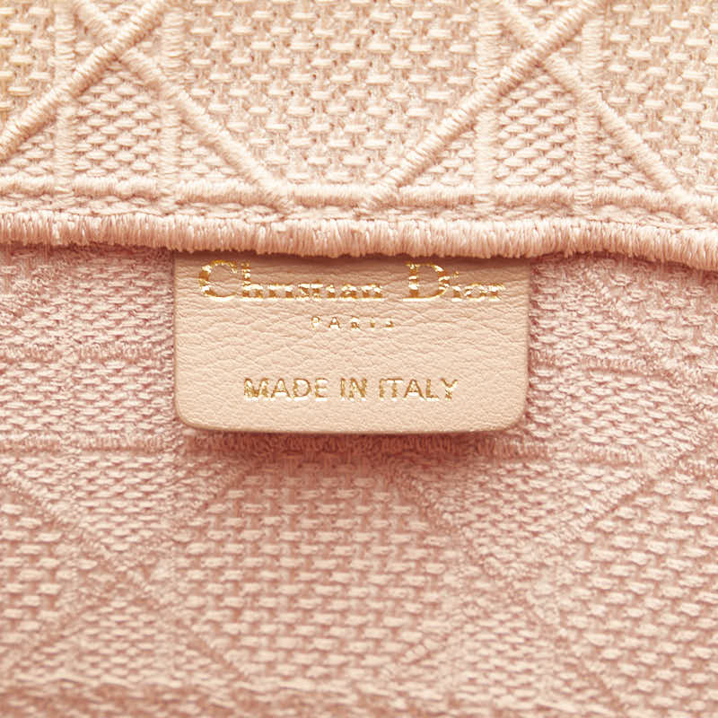ディオール カナージュ ブックトート トートバッグ ハンドバッグ ピンク キャンバス レディース Dior 【中古】