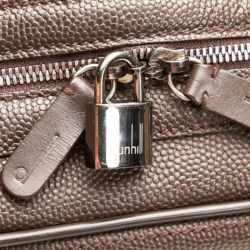ダンヒル ボストンバッグ ショルダーバッグ 2WAY ブラウン キャンバス レザー レディース Dunhill 【中古】