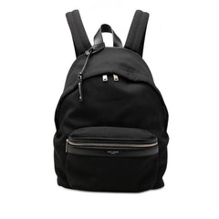 サンローラン シティ リュック バックパック PLB650617 ブラック キャンバス レザー レディース SAINT LAURENT 【中古】