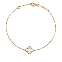 ヴァンクリーフ＆アーペル スウィート アルハンブラ ブレスレット K18YG イエローゴールド マザーオブパール レディース Van Cleef & Arpels 【中古】