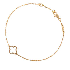 ヴァンクリーフ＆アーペル スウィート アルハンブラ ブレスレット K18YG イエローゴールド マザーオブパール レディース Van Cleef & Arpels 【中古】