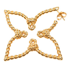 ルイ ヴィトン ノーティカル モノグラムフラワー フープピアス M01848 ゴールド メッキ レディース LOUIS VUITTON 中古