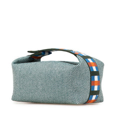 エルメス ブリッドアブラックPM ハンドバッグ グリーン ブルー オレンジ キャンバス レディース HERMES 【中古】