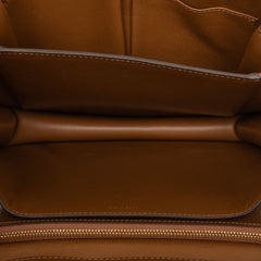 セリーヌ クラシックボックス ミディアム ショルダーバッグ ブラウン レザー レディース CELINE 【中古】