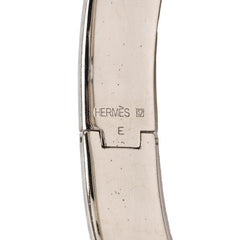 エルメス クリックH PM ブレスレット シルバー オフホワイト メタル エナメル レディース HERMES 【中古】