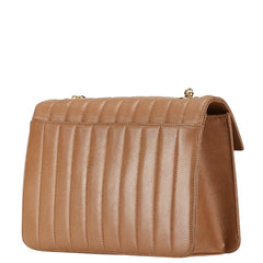 シャネル マドモアゼル ココマーク チェーン ショルダーバッグ ブラウン ラムスキン レディース CHANEL 【中古】