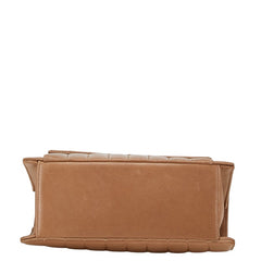 シャネル マドモアゼル ココマーク チェーン ショルダーバッグ ブラウン ラムスキン レディース CHANEL 【中古】