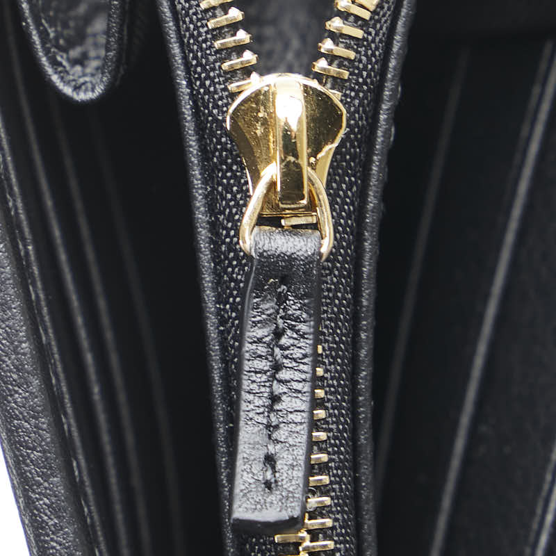 グッチ ブロンディ ミディアム チェーンウォレット ショルダーバッグ 725219 ブラック ゴールド レザー レディース GUCCI 【中古】