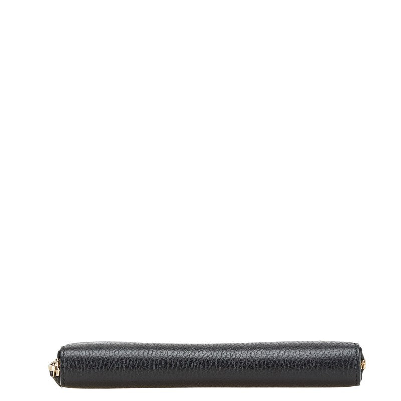 グッチ インターロッキングG 長財布 ラウンドファスナー 509644 ブラック レザー メンズ GUCCI 【中古】