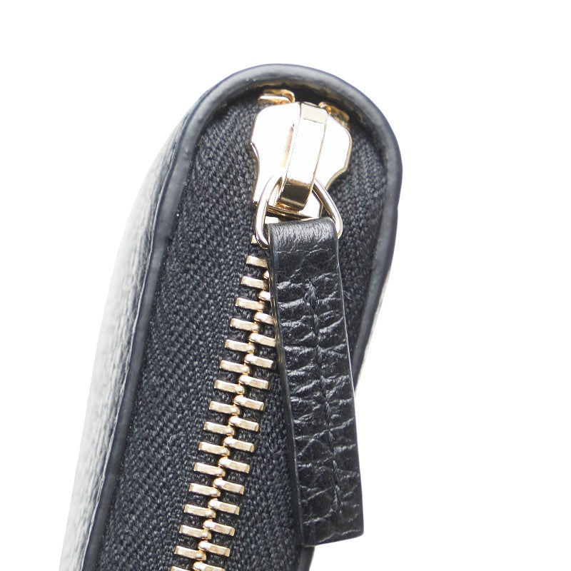 グッチ インターロッキングG 長財布 ラウンドファスナー 509644 ブラック レザー メンズ GUCCI 【中古】