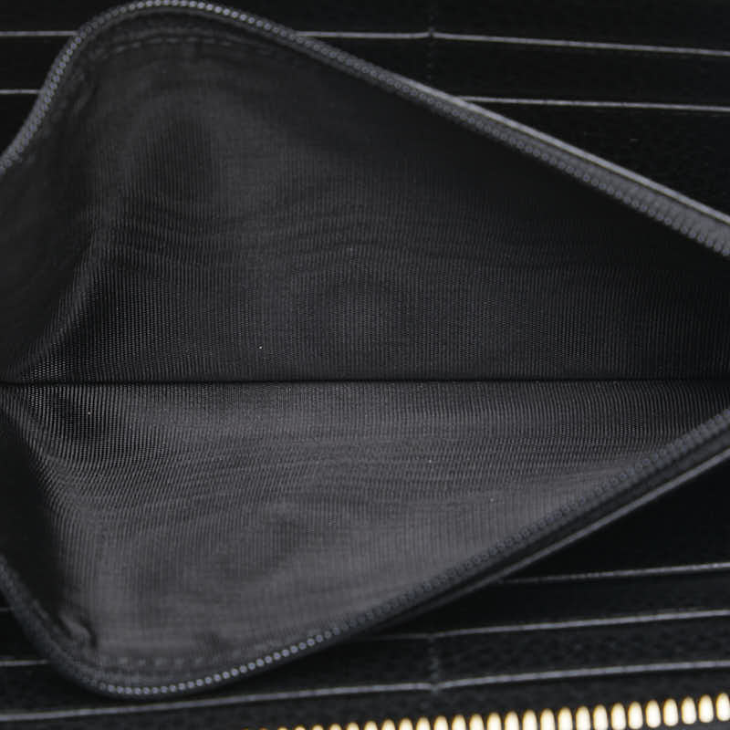 グッチ インターロッキングG 長財布 ラウンドファスナー 509644 ブラック レザー メンズ GUCCI 【中古】