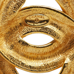 シャネル マトラッセ ココマーク ラージ ブローチ ゴールド メッキ レディース CHANEL 【中古】