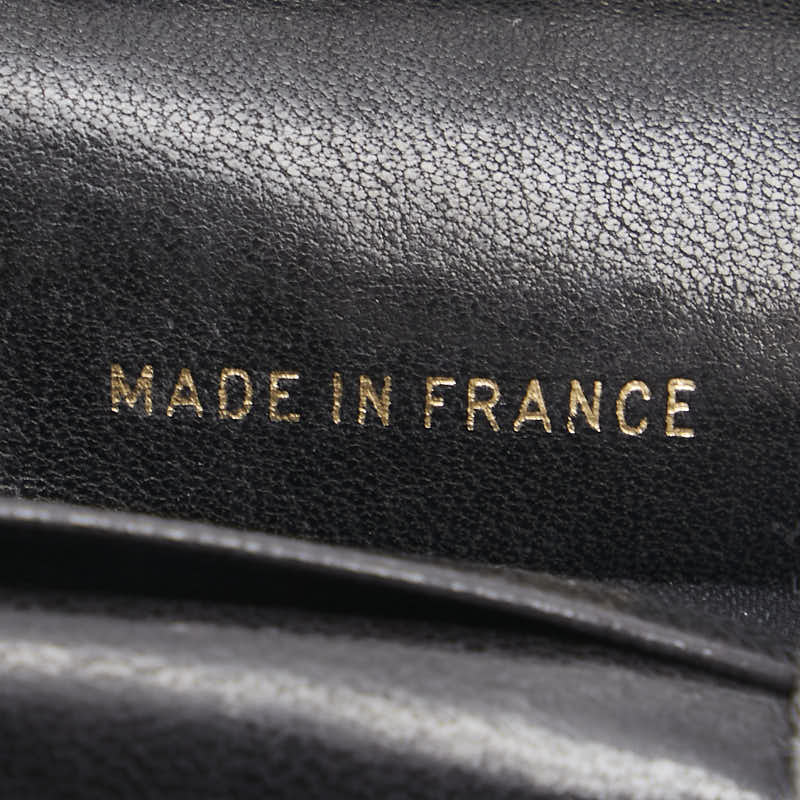 シャネル ビコローレ ココマーク がま口 長財布 ブラック ラムスキン レディース CHANEL 【中古】