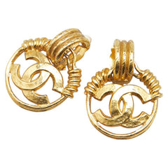 シャネル ヴィンテージ ココマーク スウィング イヤリング ゴールド メッキ レディース CHANEL 【中古】