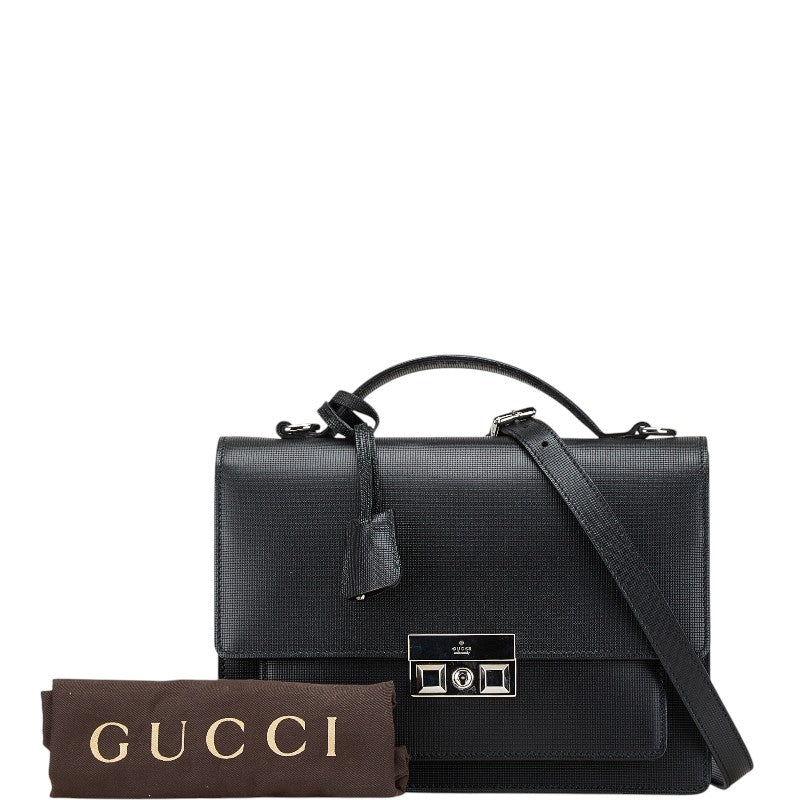 グッチ ディアマンテ ハンドバッグ ショルダーバッグ 2WAY 223650 ブラック レザー メンズ GUCCI 【中古】