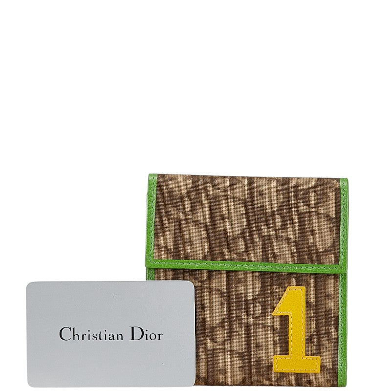ディオール トロッター NO1 三つ折り財布 ベージュ マルチカラー PVC レザー レディース Dior 【中古】