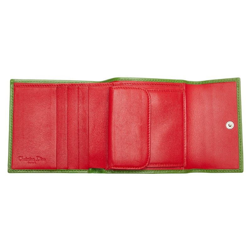 ディオール トロッター NO1 三つ折り財布 ベージュ マルチカラー PVC レザー レディース Dior 【中古】