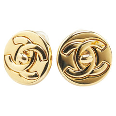 シャネル ターンロック ココマーク イヤリング ゴールド メッキ レディース CHANEL 【中古】