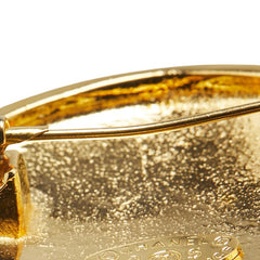 シャネル マトラッセ ココマーク ラウンド ブローチ ゴールド メッキ レディース CHANEL 【中古】