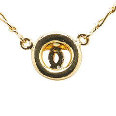 シャネル ココマーク ラウンド サークル ネックレス ゴールド メッキ レディース CHANEL 【中古】