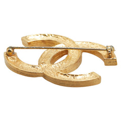 シャネル ココマーク ラインストーン ブローチ ゴールド メッキ レディース CHANEL 【中古】