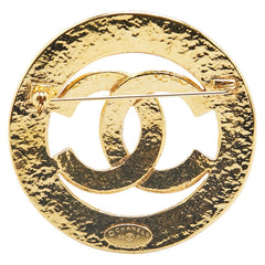 シャネル ヴィンテージ ココマーク ラウンド サークル ブローチ ゴールド メッキ レディース CHANEL 【中古】
