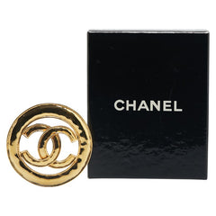 シャネル ヴィンテージ ココマーク ラウンド サークル ブローチ ゴールド メッキ レディース CHANEL 【中古】