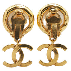 シャネル ヴィンテージ ココマーク スイング イヤリング ゴールド メッキ フェイクパール レディース CHANEL 【中古】