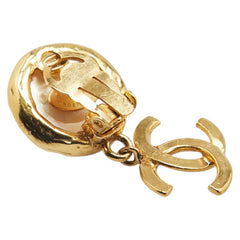 シャネル ヴィンテージ ココマーク スイング イヤリング ゴールド メッキ フェイクパール レディース CHANEL 【中古】