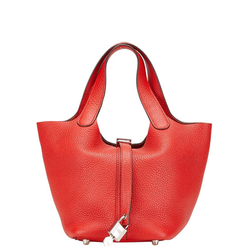 エルメス ピコタンロックPM ハンドバッグ ルージュカザック レッド トリヨンクレマンス レディース HERMES 【中古】