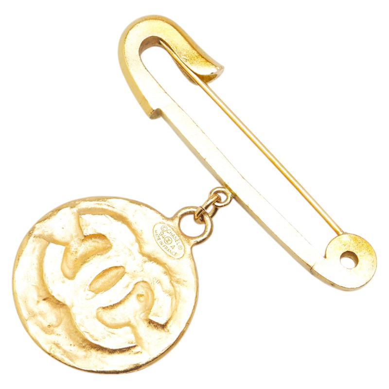 シャネル ヴィンテージ ココマーク ブローチ ゴールド メッキ レディース CHANEL 【中古】
