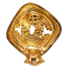 シャネル ヴィンテージ ココマーク ひし形 イヤリング ゴールド メッキ レディース CHANEL 【中古】