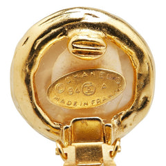 シャネル ヴィンテージ ココマーク イヤリング スイング ゴールド メッキ フェイクパール レディース CHANEL 【中古】