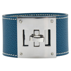 エルメス ケリードッグ バングル ブルー系 クシュベル メタル メンズ HERMES 【中古】