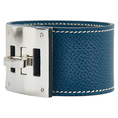 エルメス ケリードッグ バングル ブルー系 クシュベル メタル メンズ HERMES 【中古】
